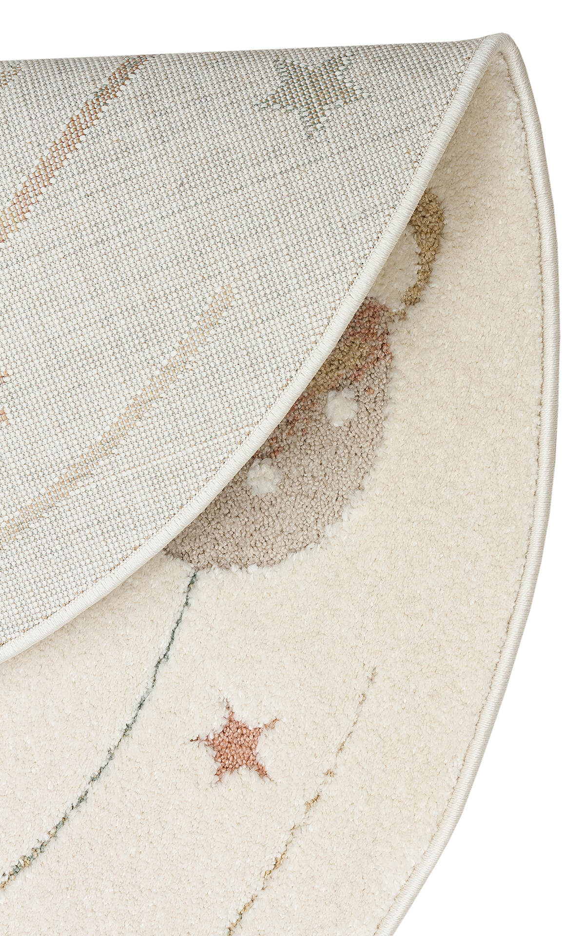 PCL 02 CREAM MULTY  - PICCOLO - Pastel Renkli Hav ve Toz Vermeyen Çocuk Halısı