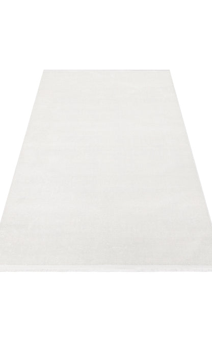ST 21 WHITE XW  - SATEEN - Hav Toz Vermez Yıkanabilir Kaymaz İnce Dokuma Modern Halı 