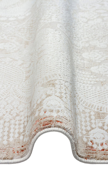 PDN 05 CREAM VIZON  - PADONA - Extra Yumuşak Dokulu Halı, Modern Desenli Salon Halısı