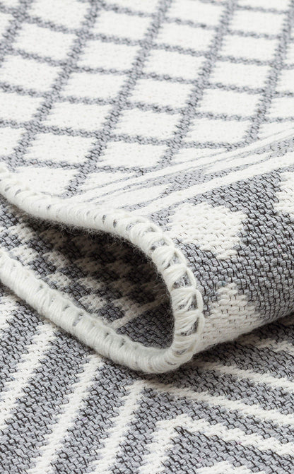 Arya AR 07 Gri - Yıkanabilir Çift Taraflı Modern Dokuma Kilim