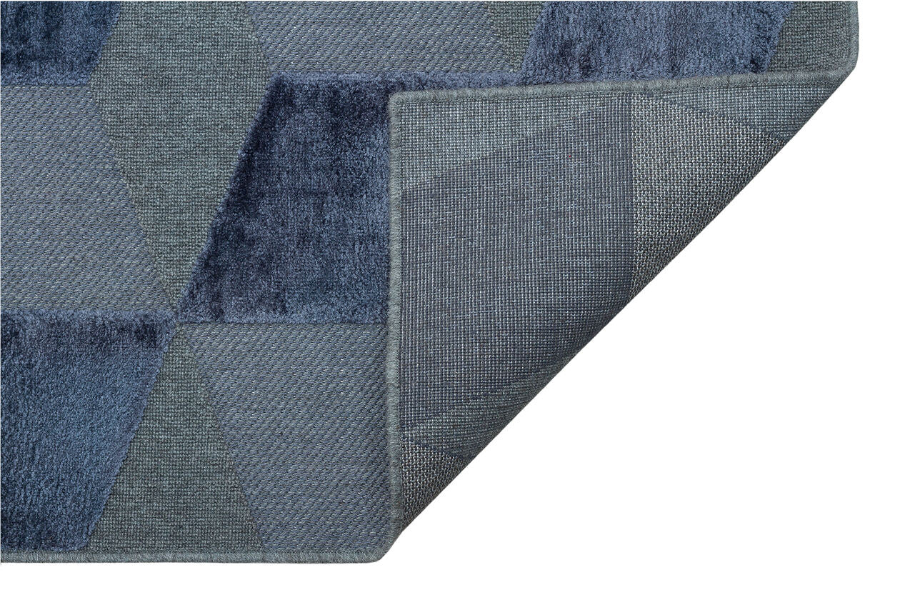 ZNT 05 NAVY DYED  - ZENITH DYED - Yüksek Alçak Dokulu Naturel Yün ve Viskon Modern Dokuma Halı
