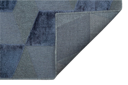 ZNT 05 NAVY DYED  - ZENITH DYED - Yüksek Alçak Dokulu Naturel Yün ve Viskon Modern Dokuma Halı