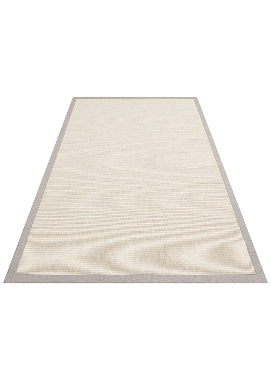 Ventura Sisal VNT 2706 Krem BRD Gri - Jüt Görünümlü Modern Sisal Halı –Yıkanabilir ve Kaymaz Tabanlı
