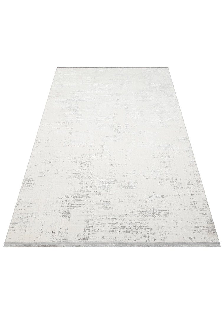 Nora NOR 02 Silver Günlük Kullanıma Uygun Modern Halı Yıkanabilir, Kaymaz Taban, İnce, Toz Vermez