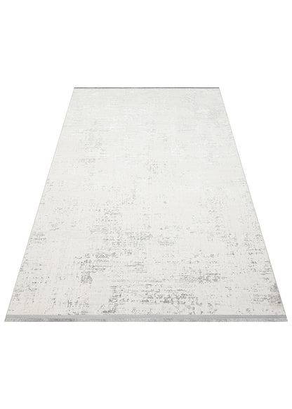 Nora NOR 02 Silver Günlük Kullanıma Uygun Modern Halı Yıkanabilir, Kaymaz Taban, İnce, Toz Vermez