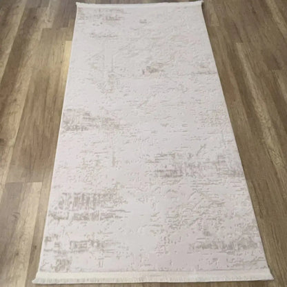 Dekor Modern Halı 1058 Bej Yumuşak Dokulu Saçaksız Salon Halısı