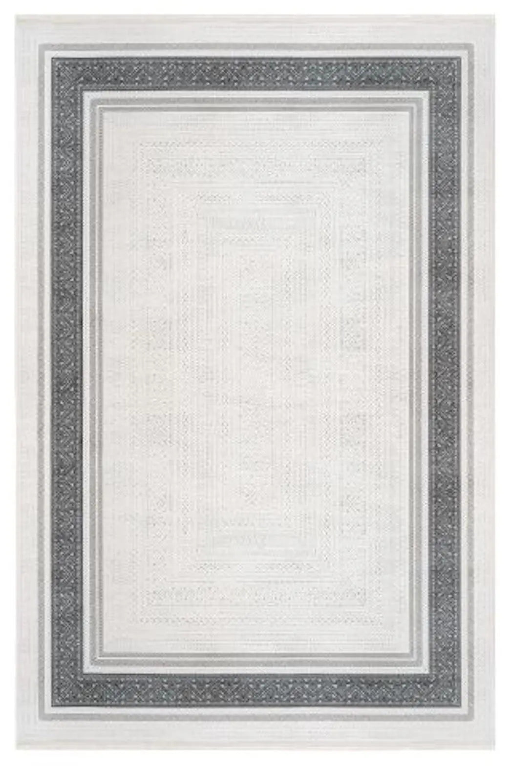 Valeria 1074 Gri Modern Akrilik, Antibakteriyel Yumuşak Dokulu Makine Halısı