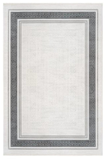 Valeria 1074 Gri Modern Antibakteriyel Yumuşak Dokulu Makine Halısı