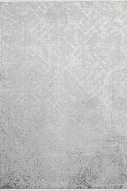 Cotton 1136 Gri Modern Tasarımlı Kaymaz Tabanlı Makine Halısı
