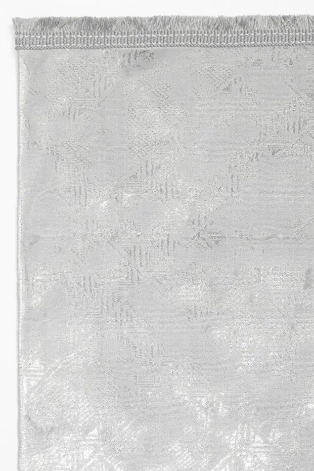 Cotton 1136 Gri Modern Tasarımlı Kaymaz Tabanlı Makine Halısı