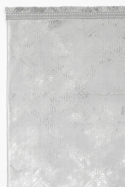 Cotton 1136 Gri Modern Tasarımlı Kaymaz Tabanlı Makine Halısı