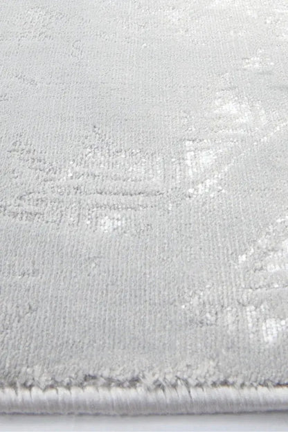 Cotton 1136 Gri Modern Tasarımlı Kaymaz Tabanlı Makine Halısı