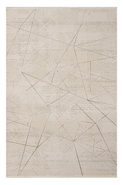Moda 1080 Bej Minimal ve Modern Tasarımlı Oturma Odası Halısı