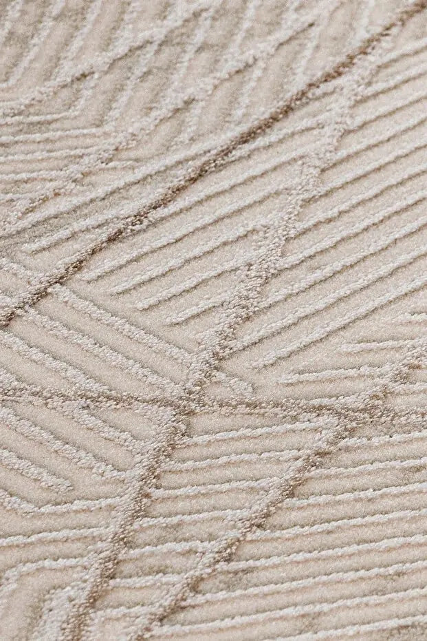 Moda 1080 Bej Minimal ve Modern Tasarımlı Oturma Odası Halısı