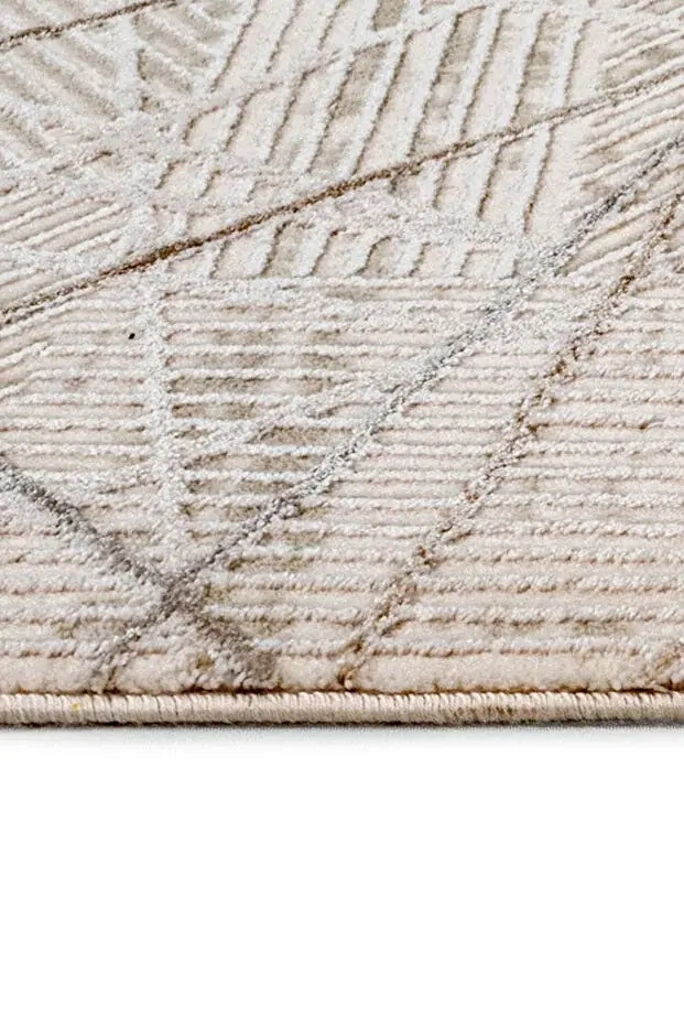 Moda 1080 Bej Minimal ve Modern Tasarımlı Oturma Odası Halısı