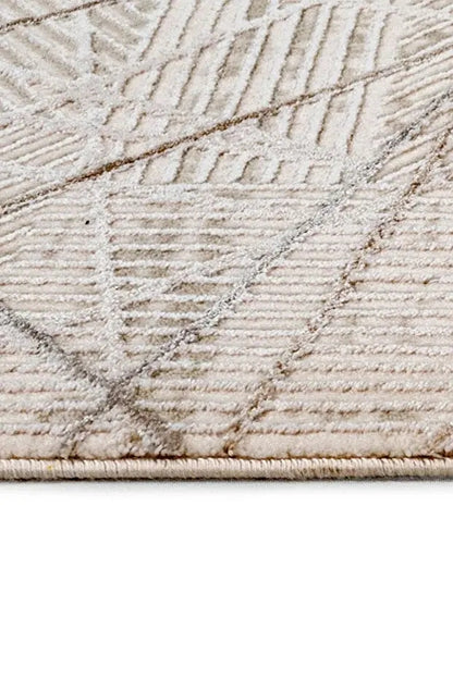 Moda 1080 Bej Minimal ve Modern Tasarımlı Oturma Odası Halısı