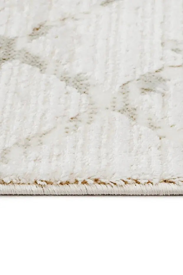 Moda 1098 Beyaz Minimal ve Modern Tasarımlı Oturma Odası Halısı