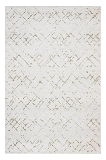 Moda 1098 Beyaz Minimal ve Modern Tasarımlı Oturma Odası Halısı