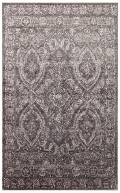 Taftan TF 03 Smoke Gri - Pakistan Overdyed Tarzı El Emeği ile Özel Tezgahlarda Üretilen Uşak Halısı