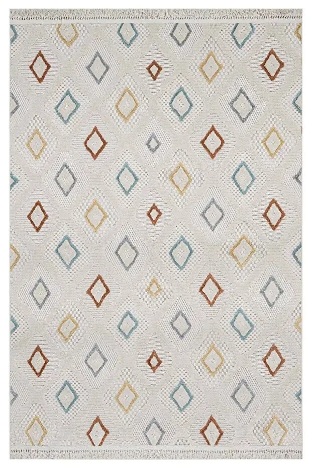 Dizayn 1101 Multi İskandinav Desenli Bukleli Modern Halı