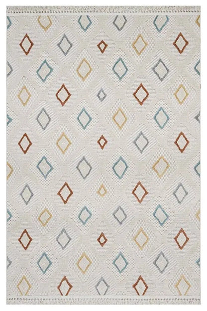 Dizayn 1101 Multi İskandinav Desenli Bukleli Modern Halı