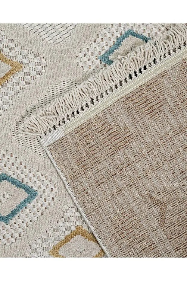 Dizayn 1101 Multi İskandinav Desenli Bukleli Modern Halı
