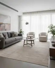 Roma 1111 Gri Yumuşak Dokuda Görünümlü Akrilik Salon Halısı