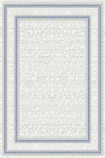 Nova 1122 Mavi Yumuşak Dokulu, Modern Desenli Şık Makine Halısı