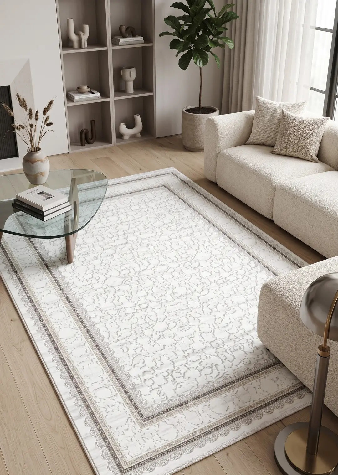 Nova 1122 Kahve Yumuşak Dokulu, Modern Desenli Şık Makine Halısı