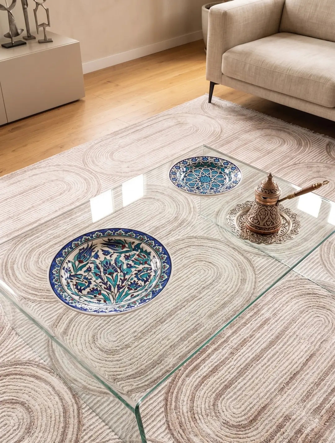 İpek 1133 Vizon Akrilik Üst Kalite Salon Halısı – Modern ve Zarif Tasarım