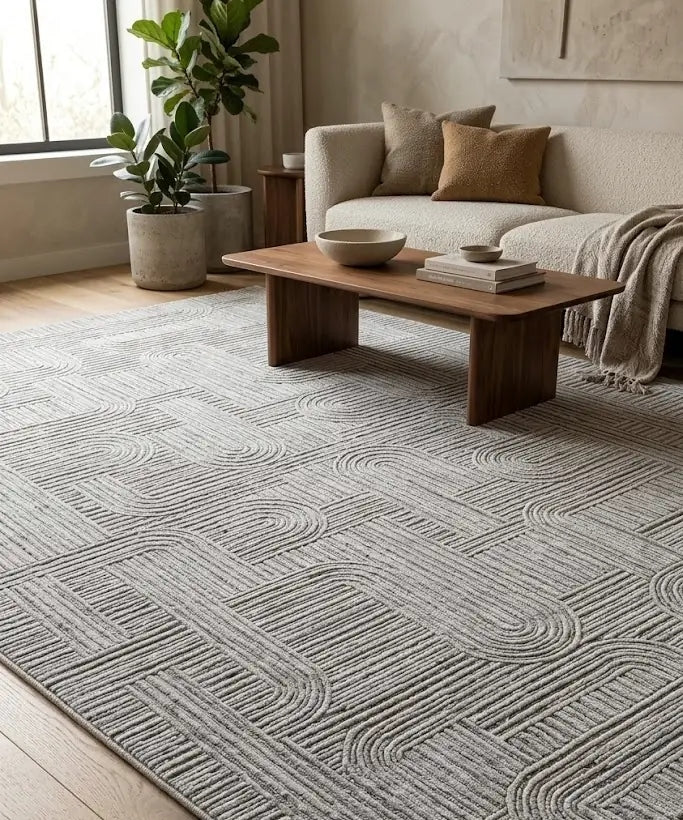 Markiz 1138 Krem Modern Halı – Sade Tasarım, Yumuşak Doku ve Dayanıklı Yapı