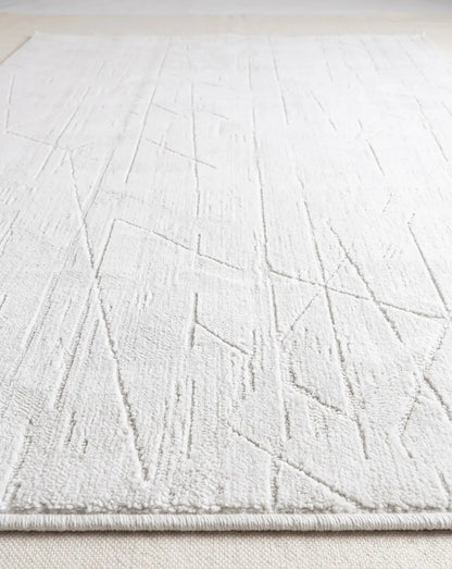Cotton 1141 Krem Modern Tasarımlı Kaymaz Tabanlı Makine Halısı