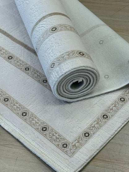 Valeria 1148 Vizon Modern Akrilik, Antibakteriyel Yumuşak Dokulu Makine Halısı