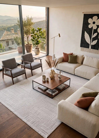 İpek 1143 Vizon Akrilik Üst Kalite Salon Halısı – Modern ve Zarif Tasarım