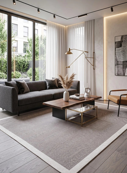 Sisal Plus 1147 Bej Krem  – Pamuk Tabanlı Şık ve Kolay Temizlenen Halı