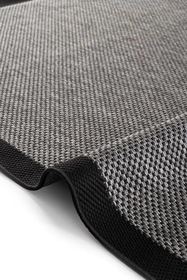 Sisal Plus 1148 Gri Siyah   – Pamuk Tabanlı Şık ve Kolay Temizlenen Halı