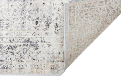 LGS 03 CREAM SILVER  - LAGOS - Hav Toz Vermez Eskitme Desenli Modern Makine Halısı
