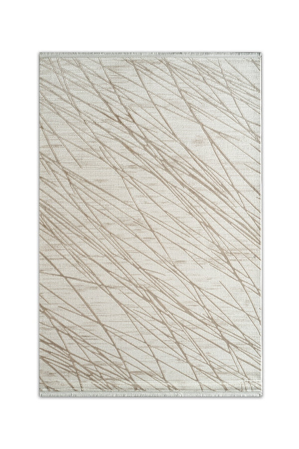 Çınar Aira CY08A Krem Bej Modern Salon ve Oturma Odası Halısı