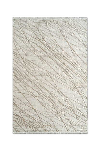 Çınar Aira CY08A Krem Bej Modern Salon ve Oturma Odası Halısı