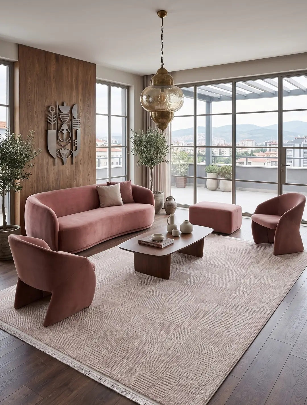 İpek 1134 Bej Akrilik Üst Kalite Salon Halısı – Modern ve Zarif Tasarım