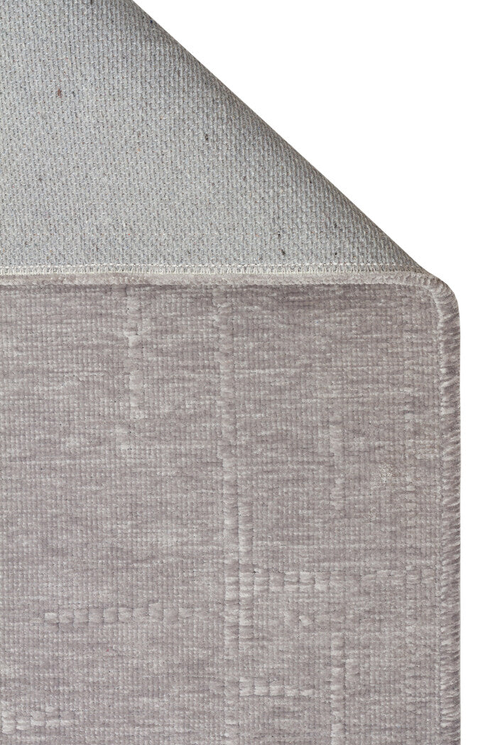 Liza LIZ 02 Gri - Düz Pamuk Dokulu Kilim Kaymaz Tabanlı, Yıkanabilir, Modern Uzun Ömürlü Kilim