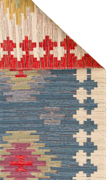 Nomad NMD 04 Çok Renkli - Çift Taraflı Yıkanabilir Kilim | Otantik Kilim