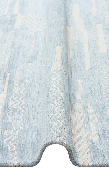 BG 01 BLUE  - BIGA - Hav Toz Vermez Kaymaz Tabanlı İnce Dokuma Modern Halı