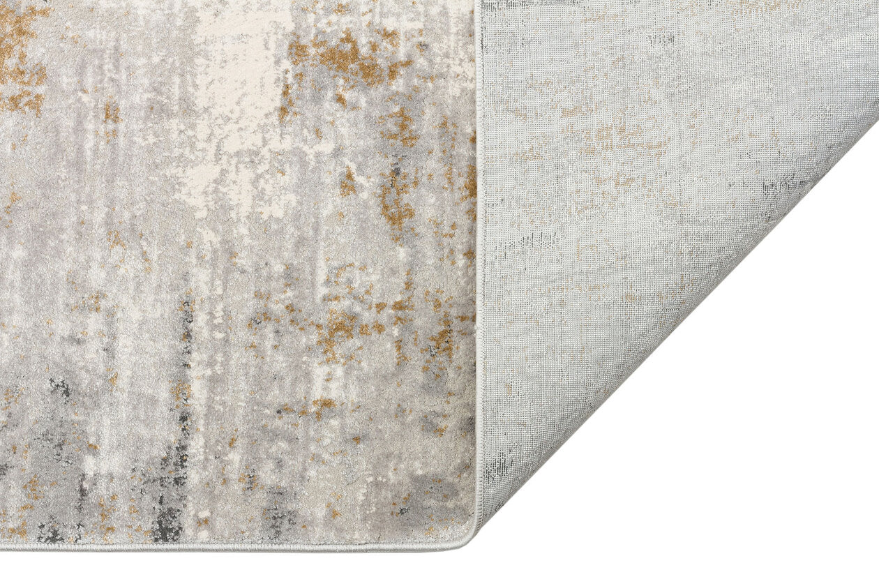 LGS 10 GREY GOLD XW  - LAGOS XW - Hav Toz Vermez Eskitme Desenli Modern Makine Halısı
