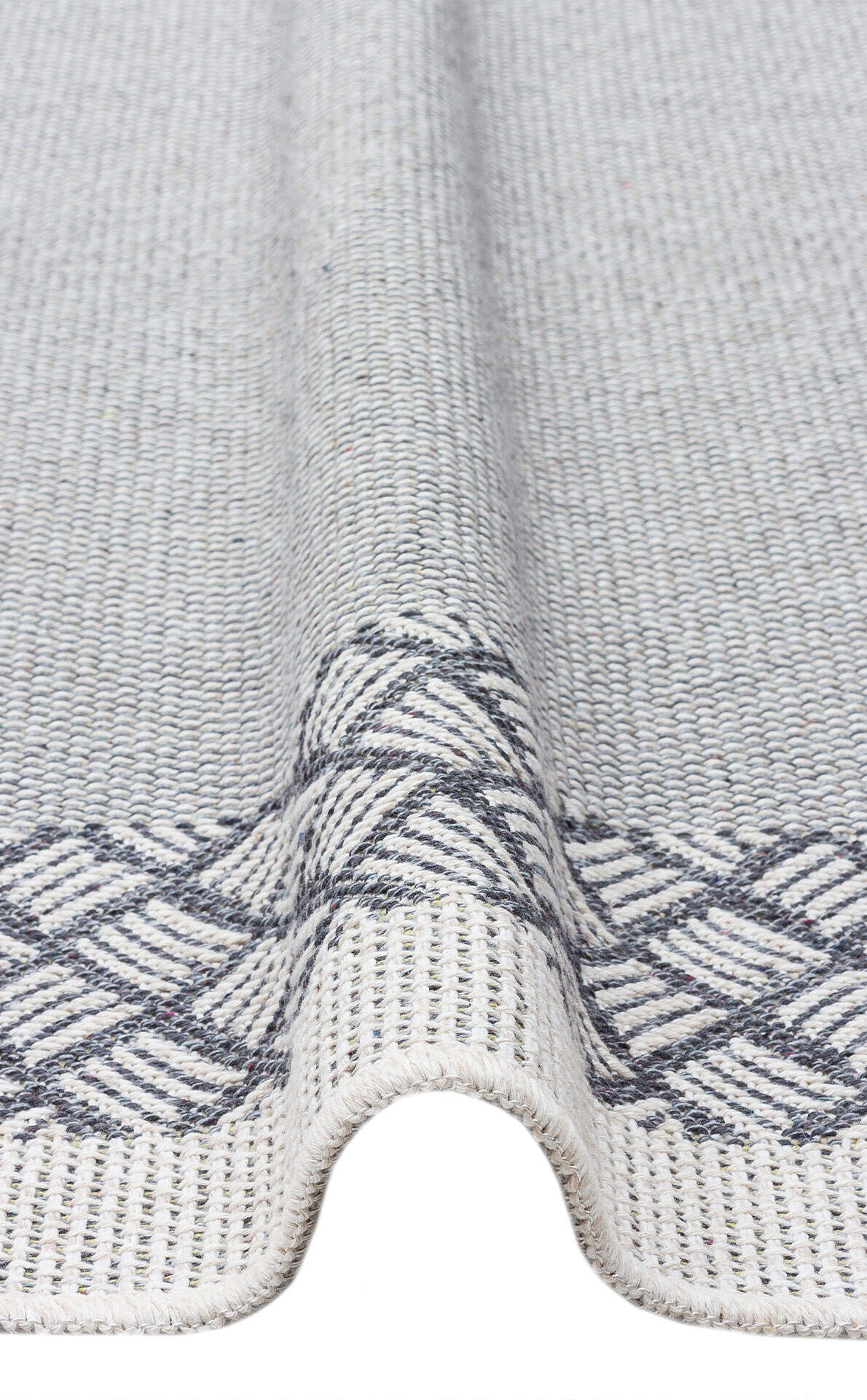 PNM 02 GREY  - PANAMA - Natural Yıkanabilir Kaymaz Tabanlı Tok Dokuma Kilim