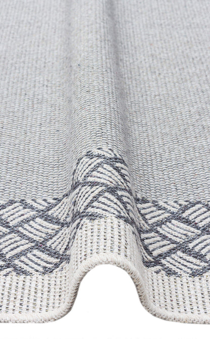 PNM 02 GREY  - PANAMA - Natural Yıkanabilir Kaymaz Tabanlı Tok Dokuma Kilim