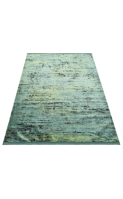 ST 20 GREEN XW  - SATEEN - Hav Toz Vermez Yıkanabilir Kaymaz İnce Dokuma Modern Halı 