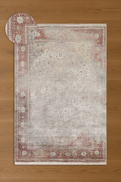 Degrade Mirel DG05A Kahverengi Vintage Salon ve Oturma Odası Halısı