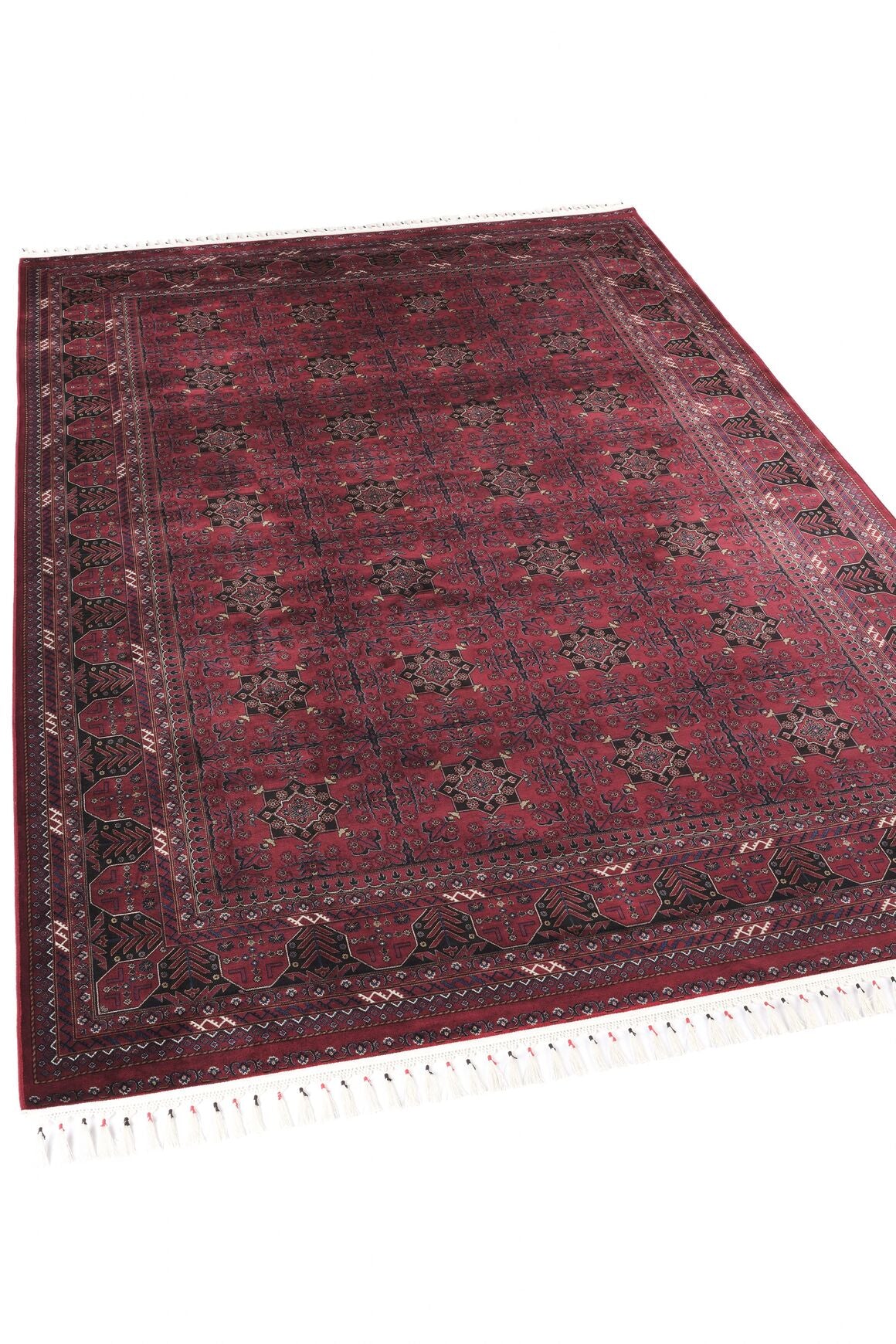 Burj 8731 Bordo - Modal İplikli Özel Tezgah Dokuma Salon Halısı