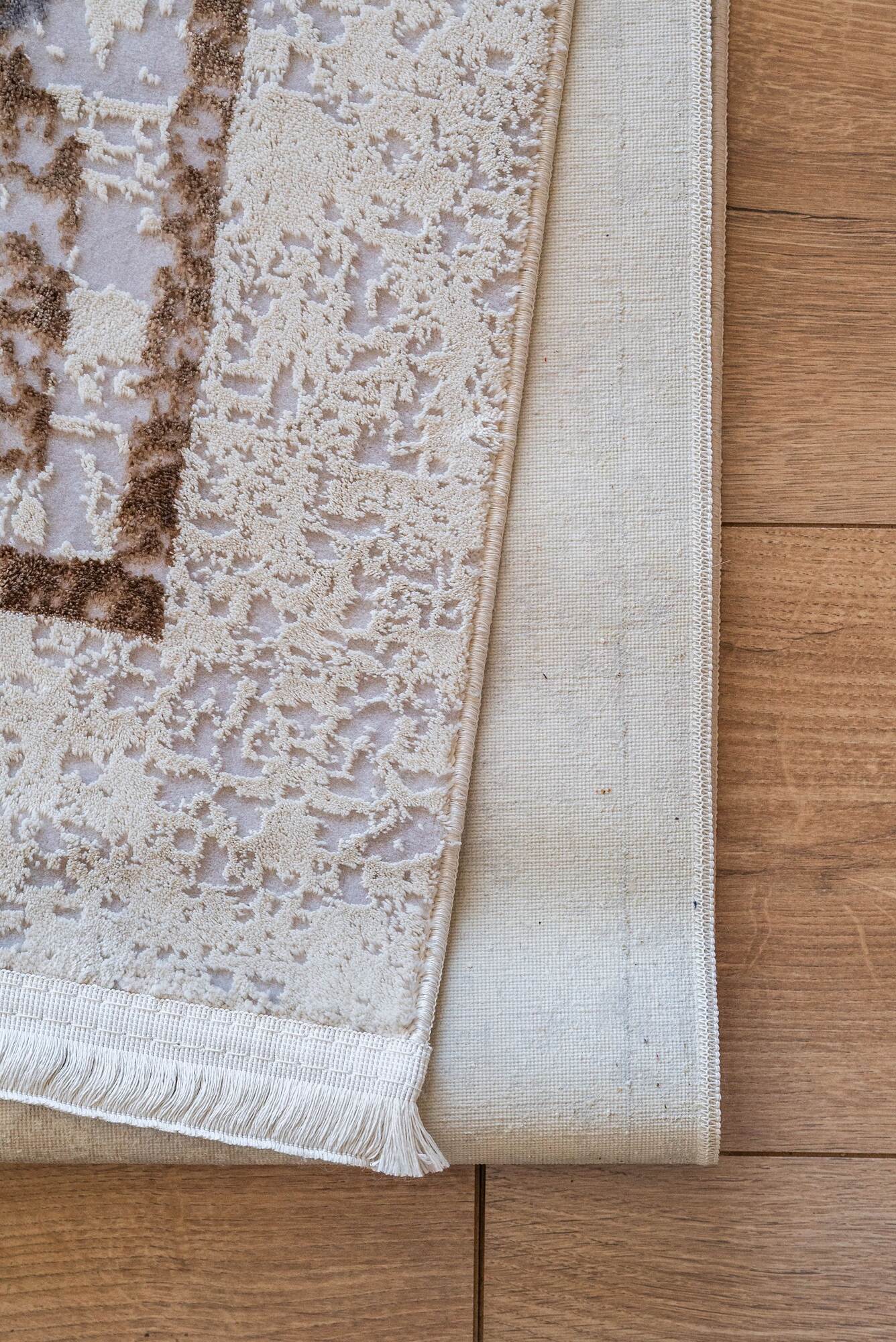 Riena 1132 Latte - Akrilik Polyester Halı | Kaymaz Tabanlı Dekoratif Halı